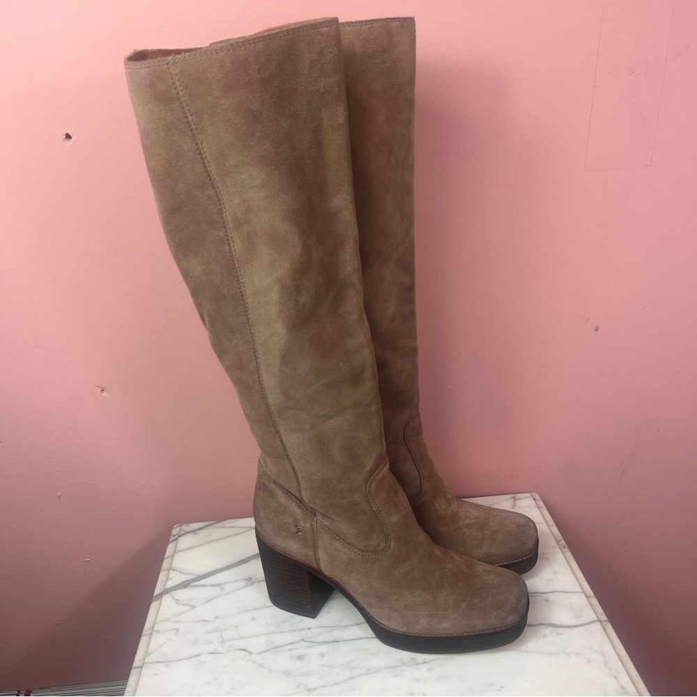 Zodiac Women’s Padma Knee High Wide Calf Boots 9.5 Mushroom Brown